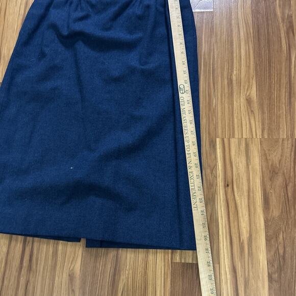 VTG Pendleton Suit Set Blue 100% Virgin Wool Blazer Skirt Career Women’s 14 USA - Picture 5 of 12